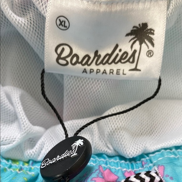 Boardies Apparel Color Splash Swim Shorts Lined Drawstring Waist Blue Pink Sz XL - Picture 8 of 15